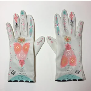 Leather Woman Fancy Gloves