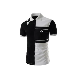 Gray With Black Polo Shirt